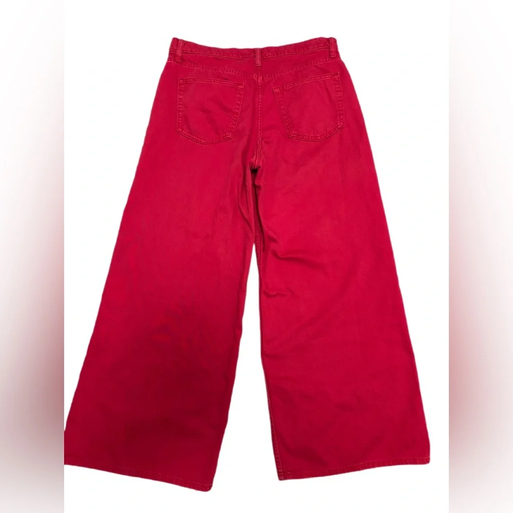 GAP Baggy Mid Rise Wide-Leg Jeans Red, Size 29 (8R) Y2K - Picture 3 of 7